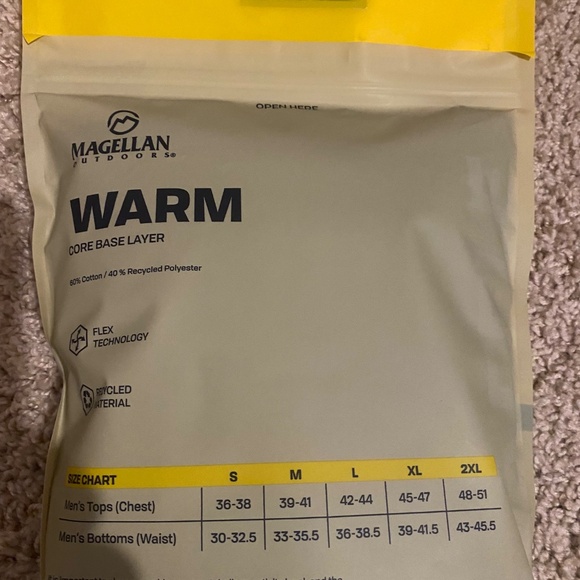 New in pack Men’s Magellan black Thermal Pants XL - Picture 2 of 4